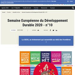 Semaine Européenne du Développement Durable 2020 - n°10