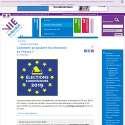 Européennes 2019 : comment se passent les élections en France ? - Comment se passent les élections en France ? - Dossier d'actualité