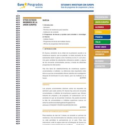 EuroPosgrados 2010 - ESTUDIAR E INVESTIGAR CON EUROPA - Guía de programas de cooperación y becas