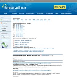 Eurosurveillance, Volume 14, Issue 25, 25 June 2009 Trends in the epidemiology of dengue fever and their relevance for importati