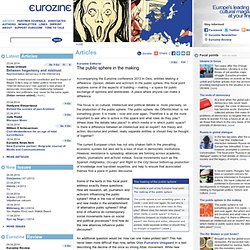 The public sphere in the making - Eurozine Editorial