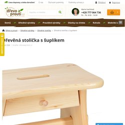 Dřevěná stolička s šuplíkem - drevoaprouti.cz