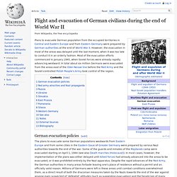 Flight and evacuation of German civilians during the end of World War II