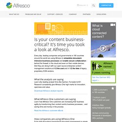 Evaluate Alfresco for Open Source Enterprise Content Management