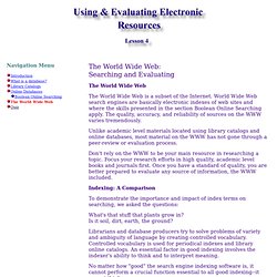 Using & Evaluating electronic Resources