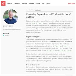 Evaluating Expressions in iOS with Objective-C and Swift