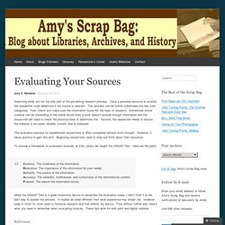 Amy's Scrap Bag: A Blog About Libraries, Archives, and History