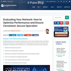 Evaluating Network: Perform Network Optimization
