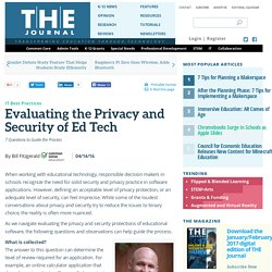 Evaluating the Privacy and Security of Ed Tech
