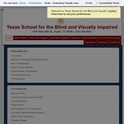 Evals - Evaluating Visually Impaired Students