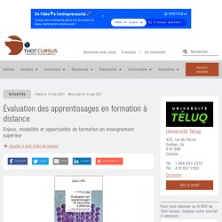 Évaluation des apprentissages en formation à distance - Université Téluq - 12 mai 2021