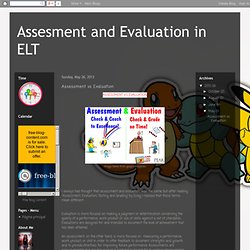 Assessment vs Evaluation