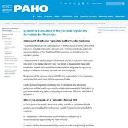 System for Evaluation of the National Regulatory Authorities for Medicines