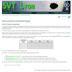 Evaluation diagnostique - SVT Lyon