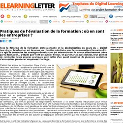 Pratiques de l'évaluation de la formation : où en sont les entreprises ?