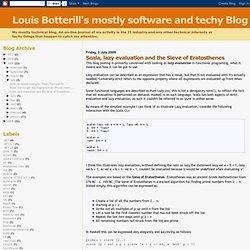 Scala, lazy evaluation and the Sieve of Eratosthenes