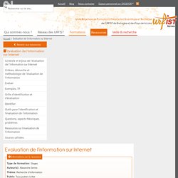 Evaluation de l'information sur Internet