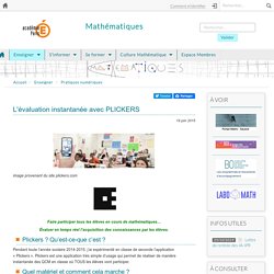 PLICKERS - faire participer tous les elvs - maths - acad paris