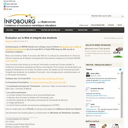 Évaluation sur le Web et intégrité des étudiants
