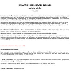 Evaluation lecture cursive