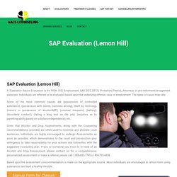 DOT SAP Evaluation in Lemon Hill-California: 404-594-1770