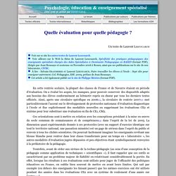 Quelle évaluation pour quelle pédagogie ? (Laurent Lescouarch)