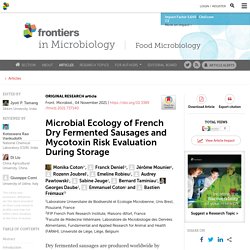 FRONT. MICROBIOL. 04/11/21 Microbial Ecology of French Dry Fermented Sausages and Mycotoxin Risk Evaluation During Storage