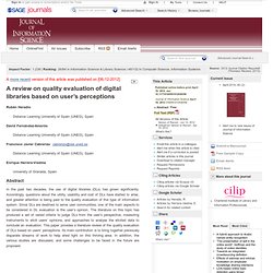A review on quality evaluation of digital libraries based on user’s perceptions