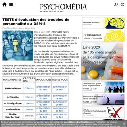 TESTS d'évaluation des troubles de personnalité du DSM-5