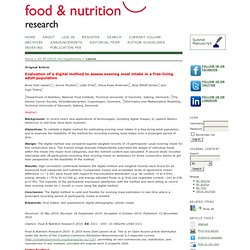 Evaluation of a digital method to assess evening meal intake in a free-living adult population