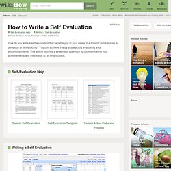 How to Write a Self Evaluation