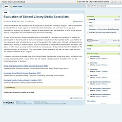 Alaska School Library Handbook / Evaluation of School Library Media Specialists