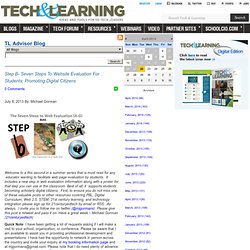 - Step B- Seven Steps To Website Evaluation For Students: Promoting Digital Citizens