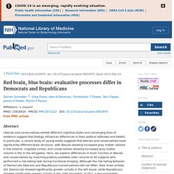 Red brain, blue brain: evaluative processes differ in Democrats and Republicans