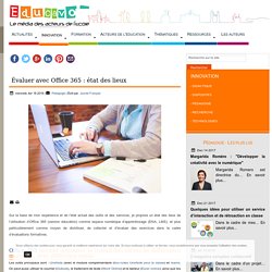Évaluer avec Office 365 : état des lieux