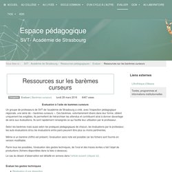 Evaluer - Ressources sur les barèmes curseurs