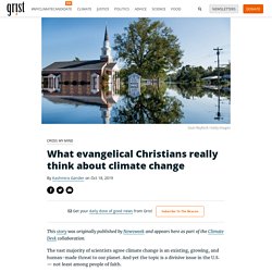 What evangelical Christians really think about climate change