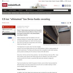 Swiss banks sweat as US tax evasion "deadline" expires