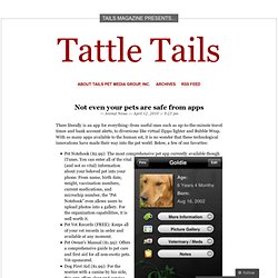 Not even your pets are safe from apps « Tattle Tails