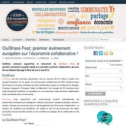 OuiShare Fest : premier événement européen sur l’économie collaborative