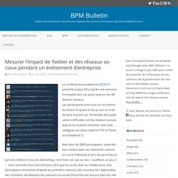 Mesurer l’impact de Twitter et des réseaux sociaux pendant un événement d’entreprise – BPM Bulletin