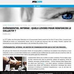 Evénementiel interne : quels leviers pour renforcer le collectif ? - APACOM