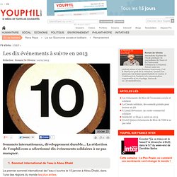 Les dix événements à suivre en 2013