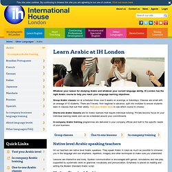 Learn Arabic - International House London