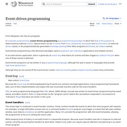 Event-driven Programming Languages