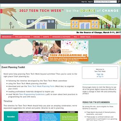 Event Planning Toolkit - Teen Tech Week