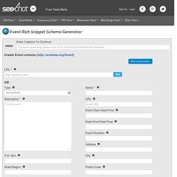 Event Rich Snippet Schema Generator