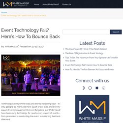 Event Technology Fail? Here's How To Bounce Back