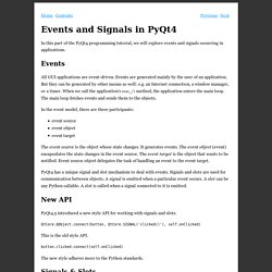 Events and signals in PyQt4
