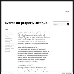 Events for property cleanup